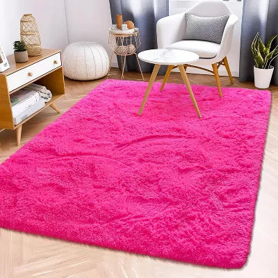 LOVEVOOK Rug for Bedroom 3x5 Feet - Ultra Soft Purple Area Rug - Non-Slip Shaggy Carpet for Living Room, Cozy Fluffy Floor Rug for Home Decor