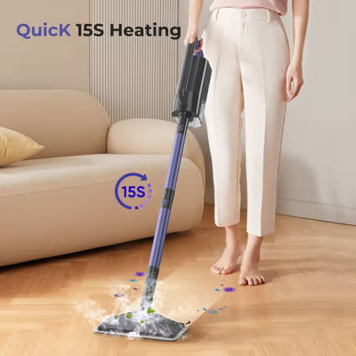 Teendow Steam Mop Floor Cleaner, 1200W Steam Cleaner,400ml Water Tank, 23ft Power Cord with Washable Pads for Sealed Hard Floors, Hardwood, Marble