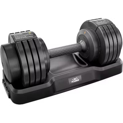 FLYBIRD 1 Pair 55LBS-Adjustable Dumbbell, Multiweight Options for Full Body Workout（110LB in Total）