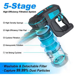 INSE V770 Cordless Vacuum Cleaner 12KPA Suction Power for Harwood Floor Cleaning