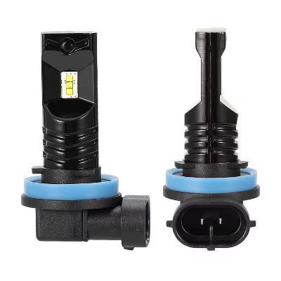 2-Pack H8/H9/H11 LED Fog and DRL Bulbs, 6000K White Light, 600 Lumens and IP68 Waterproof Housing for Compatible 12V Vehicles