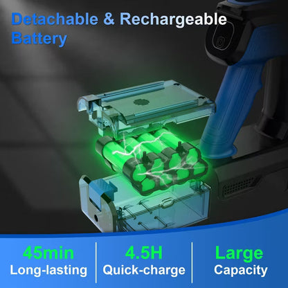 POWEART V870 Cordless Stick Vacuum, 30Kpa Powerful, 350W Motor, 8-in-1 Lightweight, 45 Min Runtime for Pet Hair, Hardfloor, Carpet