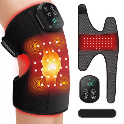 Morfone 5000mAh 660nm 850nm Infrared Red Light Therapy Device Knee Therapy Wrap 3 Vibration Modes & 4 Heating Levels