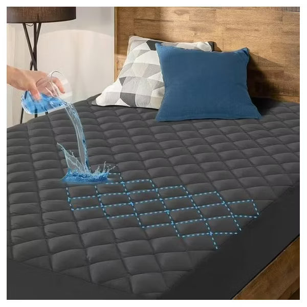 Hoey Twin XL Waterproof Mattress Pad Protector – Quilted, Breathable, Noiseless Fitted Cover, Fits Up to 21" Deep Pocket