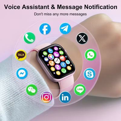 Smart Watch for Men Women, 2.01" HD Touchsreen, Bluetooth Calling, IP68 Water-Resistance, 180+ Sports Modes,, Fitness & Sleep Tracker, Android/iOS