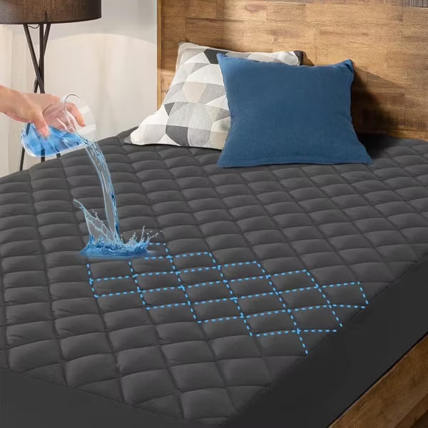 Full Size Waterproof Mattress Pad Protector, Breathable Quilted Mattress Cover Noiseless Waterproof Fitted Sheet Mattress Topper Up to 21" Deep Pocket