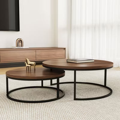 Gaoyangjiaju 31.5 in. nestable round coffee table
