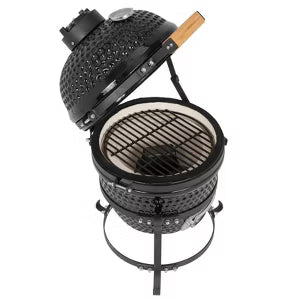Karl Home 13 in. Charcoal Grill in Black with Built-In Thermometer