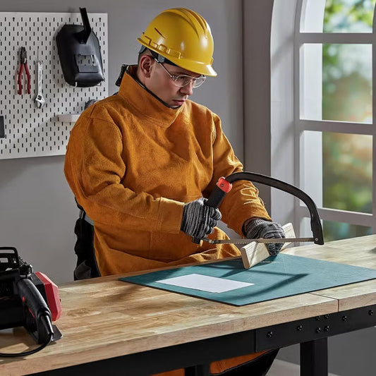 AMERLIFE Adjustable Workbench with Power Outlets, Heavy Duty Work Table