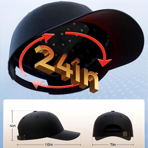 Morfone 450nm 630nm 850nm NIR Hair Regrowth Cap for Scalp Red Light Therapy Unisex Infrared Light Therapy Device
