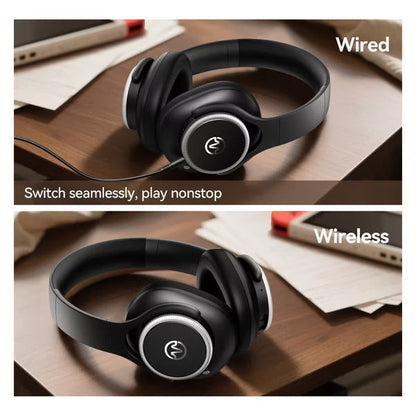 VEATOOL Hybrid ANC Over-Ear Headphones: Bluetooth 6.0, 60H Playtime, Foldable, Hi-Res Audio, Deep Bass, Built-in Mic (Travel/Office)