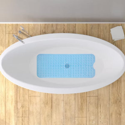 Bath Tub Mat Non-Slip Shower Mat BPA-Free Massage Anti-Bacterial with Suction Cups Washable for Bathroom Kitchen Pool