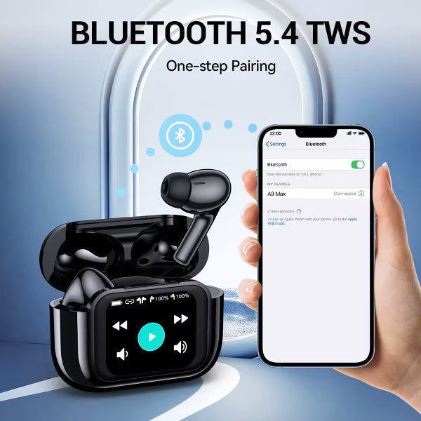 VEAT00L X7 Wireless Earbuds, 80H Playtime, Bluetooth 5.3, IPX7 Waterproof, Sports Earhooks, ENC Mics, Deep Bass, for Android iOS