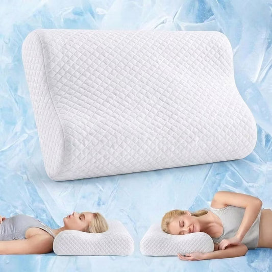 Bed Pillow Memory Foam Pillow, Queen Neck Pain Relief, Contour Cooling Pillow for Neck and Shoulder Pain, Side, Back and Stomach Sleeper
