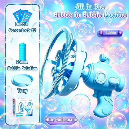 Kids Bubble Toy with Fan Bubble in Bubble Submarine Toy Blue.
