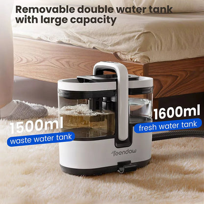 Teendow Upholstery Cleaner Machine, 1550W 18kPa Steam Carpet with 3.1L Water Tank ,5 Accessories,Wet&Dry Spot Cleaner for Couch, Car Detail, Pet Stain