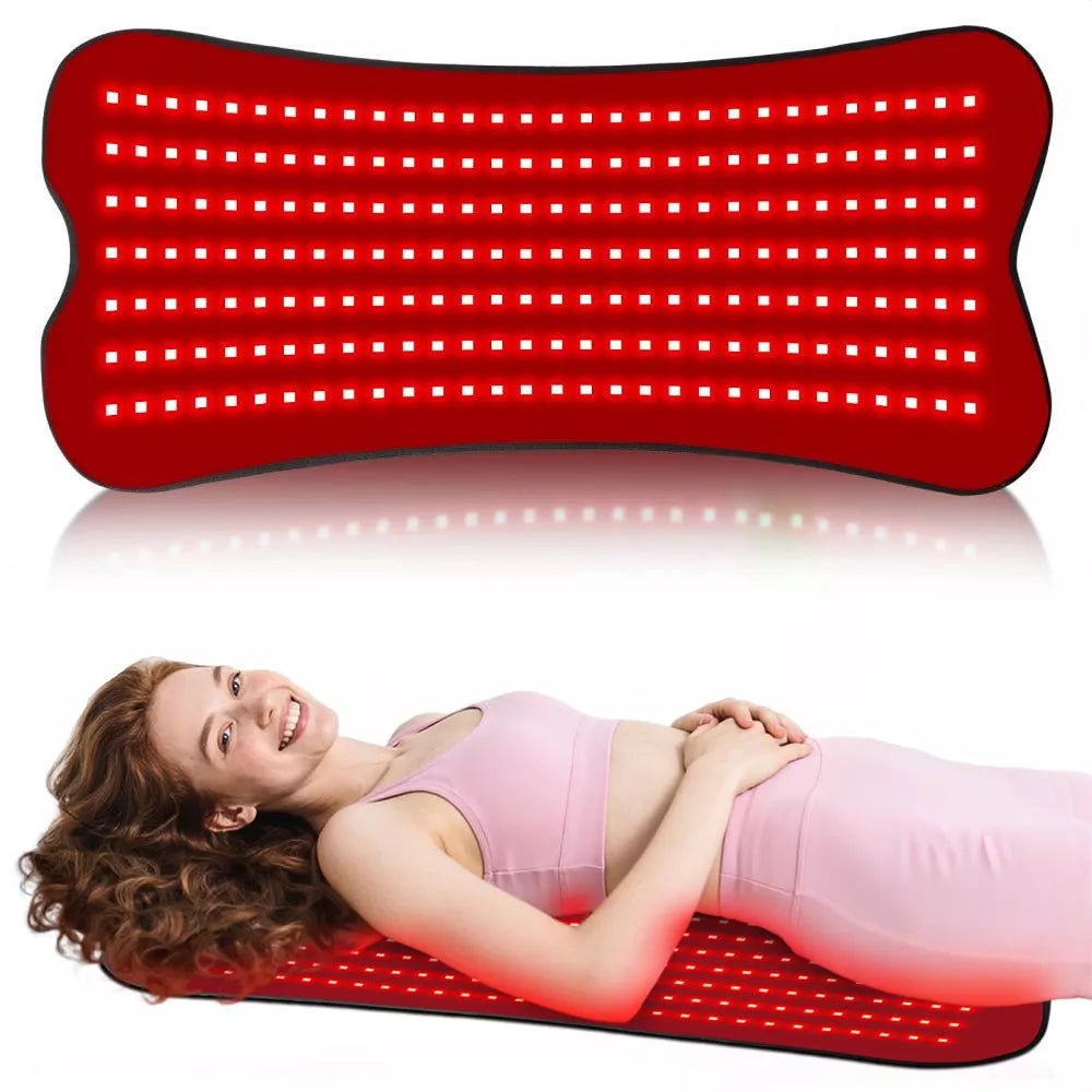 Morfone 31x14in 660nm+850nm Near Infrared Red Light Therapy Pad 210 LED High PowerTherapy Mat
