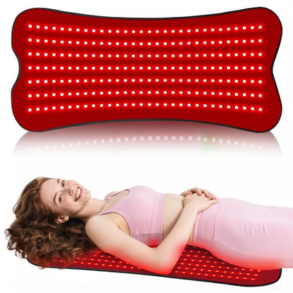 Morfone 31x14in 660nm+850nm Near Infrared Red Light Therapy Pad 210 LED High PowerTherapy Mat