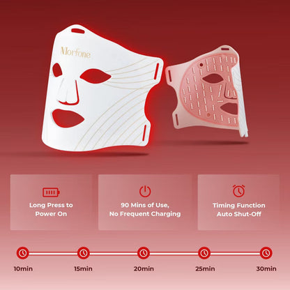 Morfone 276 LED 850nm NIR Red Light Therapy Mask 4 Modes LED Face Therapy Mask with Cooling Function