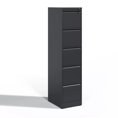 VIYET 64" 5-Drawer Metal Vertical File Cabinet with Lock, Tall Filing Cabinet for Home Office, Fits Letter, Legal & A4 Files