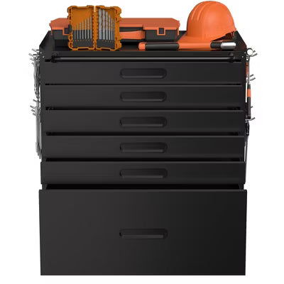 VIYET 34" 6-Drawer Rolling Tool Chest, Heavy-Duty Steel Mobile Garage Cabinet Organizer (All-Drawer Small Parts Storage)