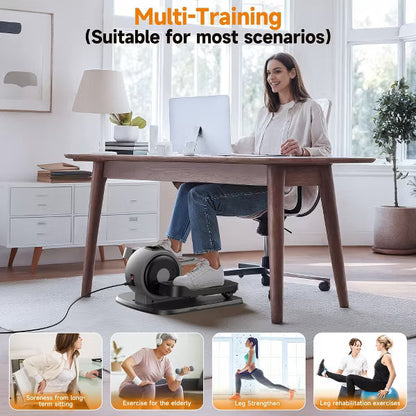 YOSUDA Under Desk Elliptical Machine, Elliptical Leg Exerciser Portable Electric Seated Pedal Exerciser