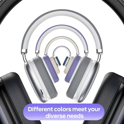 SY-BT1632 Purple Over-Ear Bluetooth Headphones: 40mm Bass Driver, Bluetooth 5.3 Dual-Mode, 40hr Battery, Comfort Fit