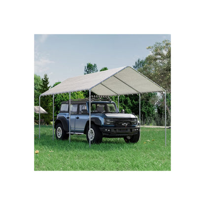 EROMMY 10x20 Heavy Duty Carports, Waterproof & UV Protected Garage Top Tarp Shelter Cover, Outdoor Portable Garage For Car
