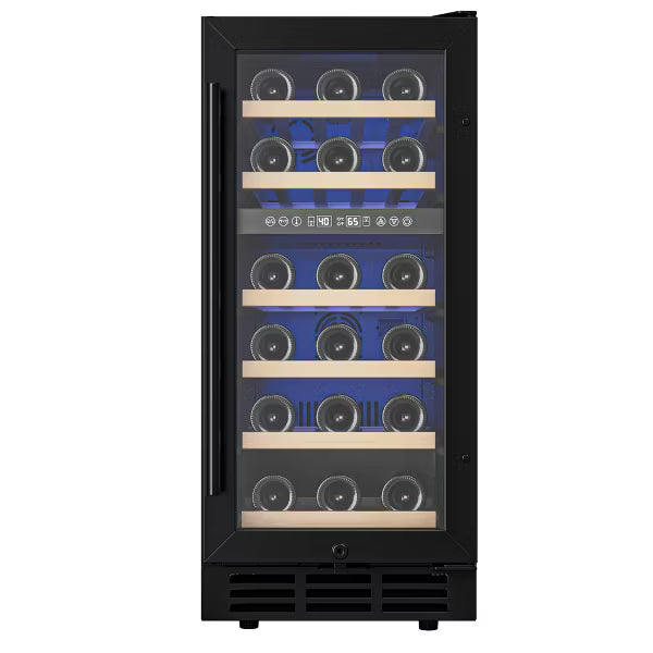 EUHOMY 28 Bottle 3.07 Cu.Ft Wine Fridge- Dual Zone Wine Refrigerator- Digital Control- Black