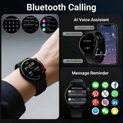 STA Smart Watch,IP68 Waterproof Smartwatch for Women Men 180+ Sports Modes,1.39-inch Fitness Tracker with Bluetooth Call(Answer/Make Calls)