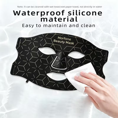 Morfone 7-in-1 LED Face Mask Light Therapy Mask Rechargeable Face Care Device