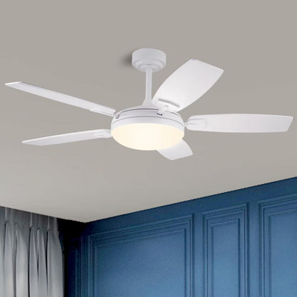 Kviflon 52 Inch Modern Downrod Ceilng Fan Light, Reversible DC Motor,3CCT Dimmiable LED,for Living Room Patio Kitchen