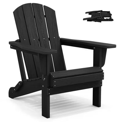 Hyleory HDPE Folding Adirondack Chair – Weather-Resistant Outdoor Lounge Chair