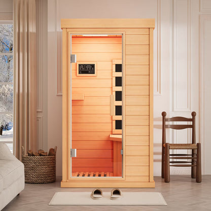 Erommy Mini Infrared Sauna, Home Spa Sauna With Bluetooth, Digital Control And Fast Heating