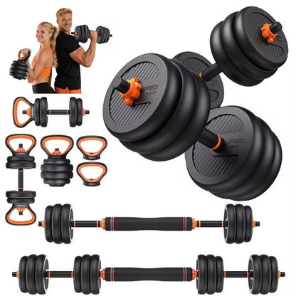FLYBIRD Adjustable Dumbbells,45lbs Free Weight Set with Connector,5 in1 Dumbbells Set as Barbell,Kettlebell,Push up Stand,Weight Plate