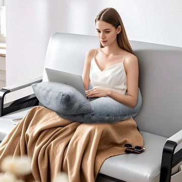 Sentryse Reading Gaming Pillow, Lap Desk Pillow Arm Support Pillow for Reading Gaming Working Crocheting, Grey