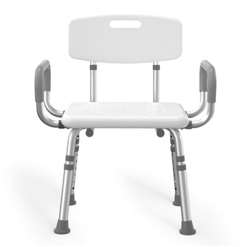 ZOTO Shower chair, safe bathtub seat with armrests and backrest, height adjustable, suitable for seniors, adults, Handicap and disabled,VSHC20