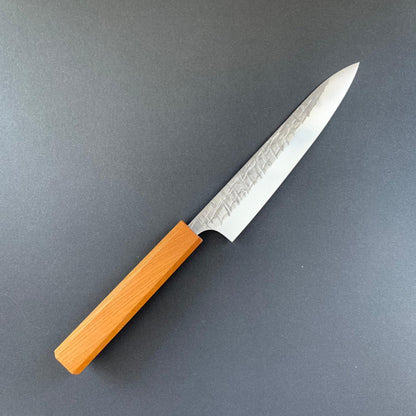 Petty knife, Cobalt special powder steel, tsuchime finish, mono keyaki handle - Yu Kurosaki