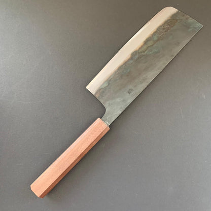 Tall Nakiri knife, Shirogami 1, kurouchi finish - Ittetsu