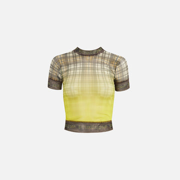 Ottolinger Mesh Tee - Yellow Plaid