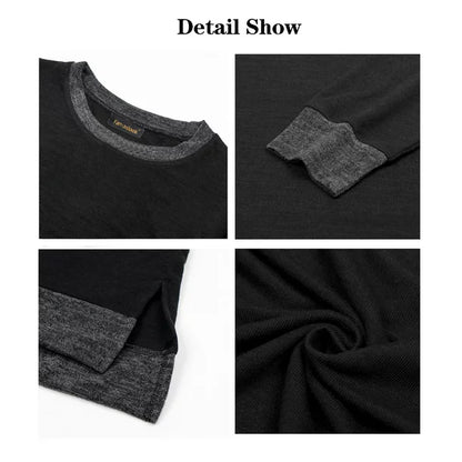 Fantaslook Sweatshirt for Women Long Sleeve Tunic Tops Color Block Crewneck Sweatshirts Side Split