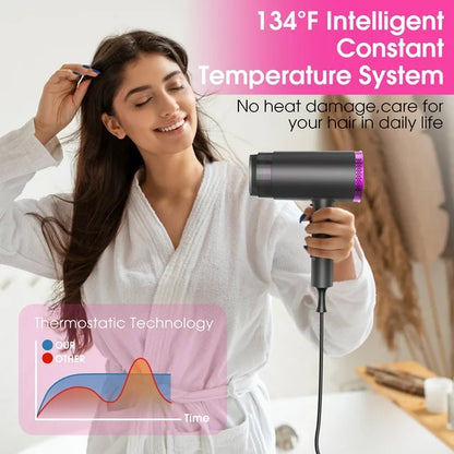 1875W Hair Dryer, Ifanze Professional Ionic Hair Blow Dryers with 3 Heat Settings, 2 Speed, Cool Settings,Fast Drying Blow Dryer for Home,Travel,Salon and Hotel
