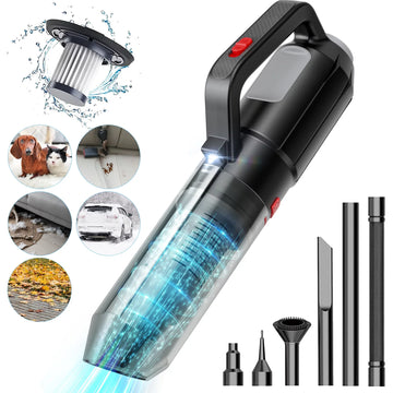 Cordless Hand Vacuum Cleaner, Doosl 12.6V Perfect Portable Handheld Vacuum Wet Dry with LED Light for Car Home
