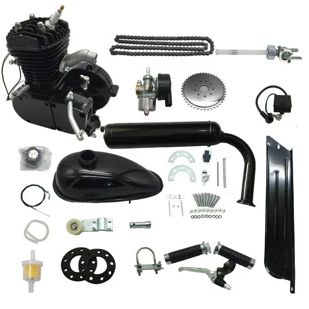 SalonMore 80cc 2-Stroke Bike Motorized Gas Engine Motor Kit, Silver