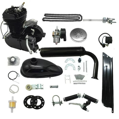 SalonMore 80cc 2-Stroke Bike Motorized Gas Engine Motor Kit, Silver