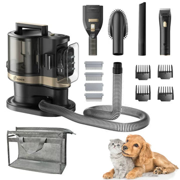 TTLIFE Pet Grooming Kit,Dog Grooming Vacuum Kit Professional,Dog Grooming Clippers with 3.5L Container