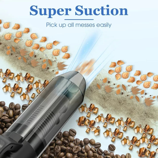 Cordless Hand Vacuum Cleaner, Doosl 12.6V Perfect Portable Handheld Vacuum Wet Dry with LED Light for Car Home