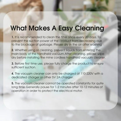 Cordless Hand Vacuum Cleaner, Doosl 12.6V Perfect Portable Handheld Vacuum Wet Dry with LED Light for Car Home
