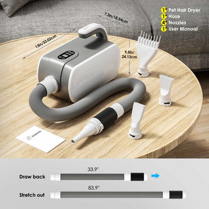 TTLIFE Dog Dryer,2800W Pet Grooming Dryer with Ozone Technology,Professional Pet Hair Dryer Adjustable Airflow and Temperature