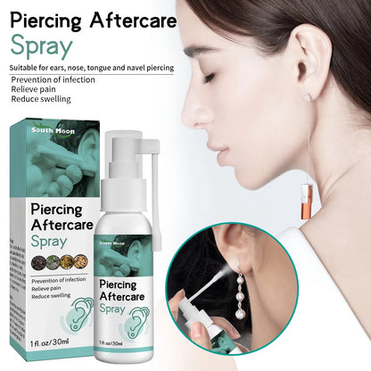 MOON-TOY 30ml Piercing Aftercare Spray Spray Is Suitable for Ear, Nose, Tongue, Navel Perforation, Cleaning Treatment-, and Soothing Spray